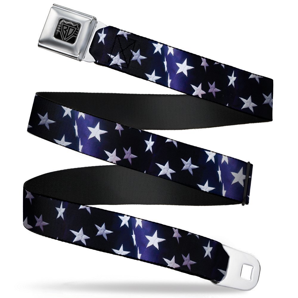 4229 Seatbelt Belt American Flag Vivid Stars Blue/White 1.0" Wide